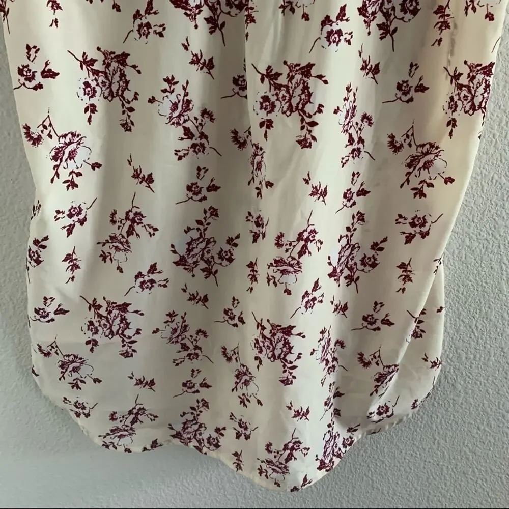 Modcloth Cream White Floral Top Blouse Medium - Picture 8 of 11